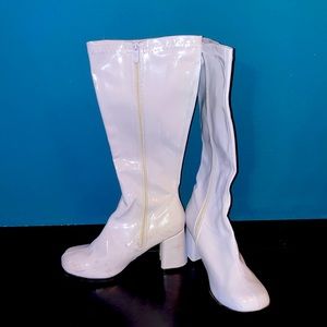 White GoGo boots